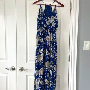 Lush Blue Floral Dress